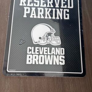 NFL Browns Metal Sign with Logo